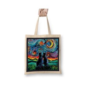 Baskı Dükkanı Cat Van Gogh's Cats Kedi Bez Çanta