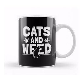 Baskı Dükkanı Cat Weed Cats And Weed Gift Kedi Kupa Bardak