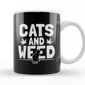 Baskı Dükkanı Cat Weed Cats And Weed Gift Kedi Kupa Bardak
