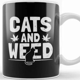 Baskı Dükkanı Cat Weed Cats And Weed Gift Kedi Kupa Bardak