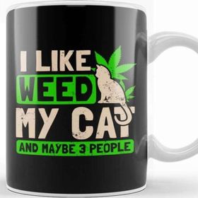 Baskı Dükkanı Cat Weed I Like My Cat Gift Kupa Bardak