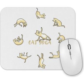 Baskı Dükkanı Cat Yoga Köpek Mouse Pad