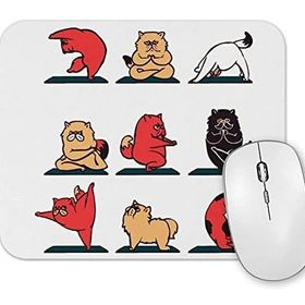 Baskı Dükkanı Cat Yoga Köpek Mouse Pad