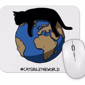 Baskı Dükkanı Cats Rule the World Mouse Pad