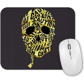 Baskı Dükkanı Caution Skull 2 Mouse Pad