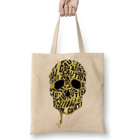 Baskı Dükkanı Caution Skull Bez Çanta