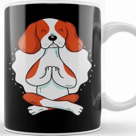 Baskı Dükkanı Cavalier Dog Yoga For Yogi And Lover Gift Kupa Bardak