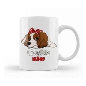Baskı Dükkanı Cavalier King Charles Mom Cartoon Kupa Bardak