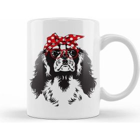 Baskı Dükkanı Cavalier King Charles Spaniel Bandana Kupa Bardak