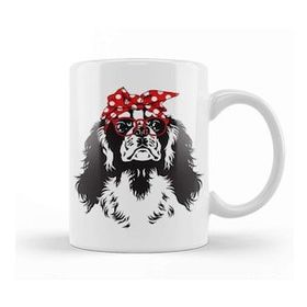 Baskı Dükkanı Cavalier King Charles Spaniel Bandana Kupa Bardak