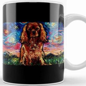 Baskı Dükkanı Cavalier King Charles Spaniel Night Kupa