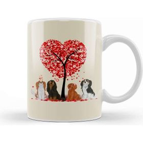 Baskı Dükkanı Cavalier King Charles Spaniels Love And Valentine Kupa