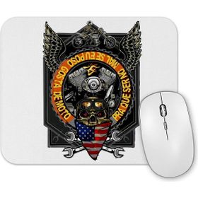 Baskı Dükkanı Caveira Motorsiklet Mouse Pad