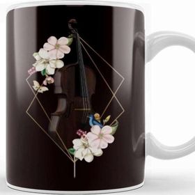 Baskı Dükkanı Cello Flower Cellist Classical Music Musical Instrument Kupa
