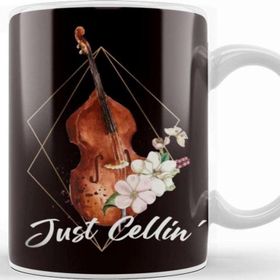 Baskı Dükkanı Cello Flower Cellist Classical Music Musical Instrument Kupa