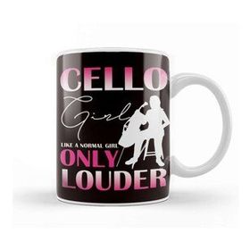 Baskı Dükkanı Cello Girl Cellist Musical Instrument Musician Cello Player Kupa