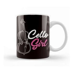Baskı Dükkanı Cello Girl Cellist Musical Instrument Musician Cello Player Kupa