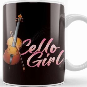 Baskı Dükkanı Cello Girl Cellist Musical Instrument Musician Cello Player Kupa