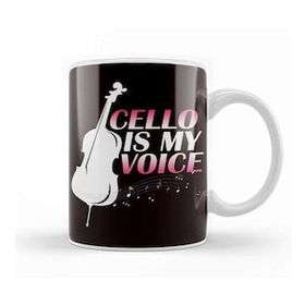 Baskı Dükkanı Cello Voice Cellist Musical Instrument Orchestra Musicia Kupa