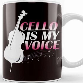 Baskı Dükkanı Cello Voice Cellist Musical Instrument Orchestra Musicia Kupa