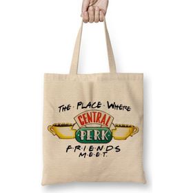 Baskı Dükkanı Central Perk Friends Bez Çanta