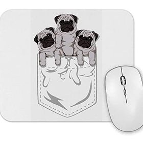 Baskı Dükkanı Cepte Pug Cepte Köpek Mouse Pad
