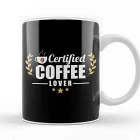 Baskı Dükkanı Certified Coffee Lover Caffeine Addict Kupa