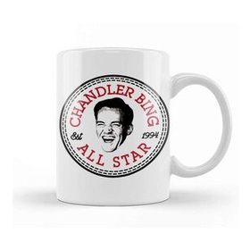 Baskı Dükkanı Chandler Bing Friends All Star Converse Logo Kupa