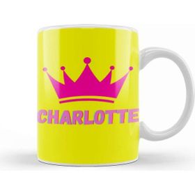Baskı Dükkanı Charlotte Name Personalized Custom Vintage Retro Rainbow Style Design Gift Baby Gift For Her Kupa