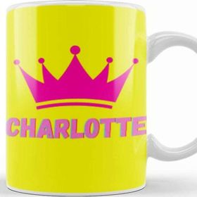 Baskı Dükkanı Charlotte Name Personalized Custom Vintage Retro Rainbow Style Design Gift Baby Gift For Her Kupa