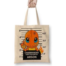 Baskı Dükkanı Charmander Bad Boy Pokemon Bez Çanta