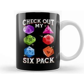 Baskı Dükkanı Check Out My Six Pack Funny Gaming Dice Pun Kupa