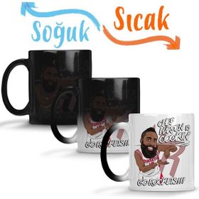 Baskı Dükkanı Chef Harden James Harden Sihirli Porselen Kupa