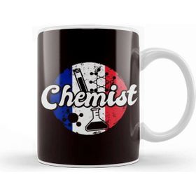 Baskı Dükkanı Chemist France Flag Laboratory Chemistry Pharmacist Lab Tech Kupa