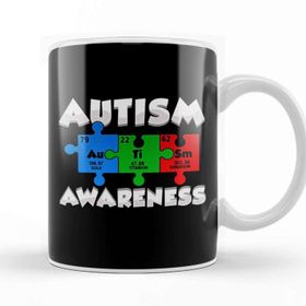 Baskı Dükkanı Chemistry Autism Awareness Puzzle Elements Kupa
