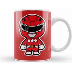 Baskı Dükkanı Chibi Red Ranger Power Ranger Kupa Bardak
