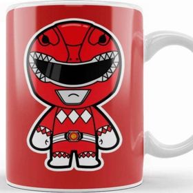 Baskı Dükkanı Chibi Red Ranger Power Ranger Kupa Bardak