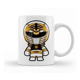 Baskı Dükkanı Chibi White Ranger Power Rangers Kupa Bardak