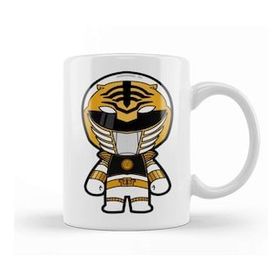 Baskı Dükkanı Chibi White Ranger Power Rangers Kupa Bardak