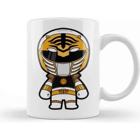 Baskı Dükkanı Chibi White Ranger Power Rangers Kupa Bardak