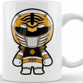 Baskı Dükkanı Chibi White Ranger Power Rangers Kupa Bardak