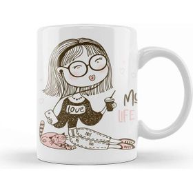 Baskı Dükkanı Chica De Dibujos Animados Love My Life Kupa Bardak