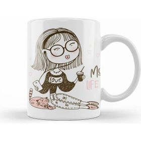 Baskı Dükkanı Chica De Dibujos Animados Love My Life Kupa Bardak