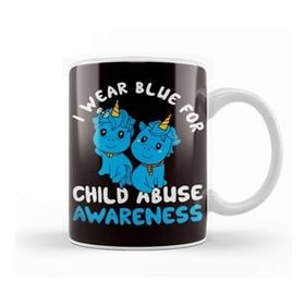 Baskı Dükkanı Child Abuse Awareness Blue Ribbon Prevention Month Support Kupa Bardak