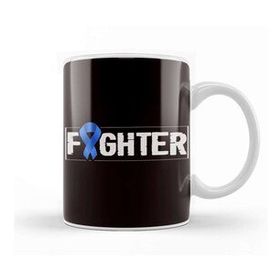 Baskı Dükkanı Child Abuse Prevention Month Fighter Awareness Blue Ribbon Kupa Bardak