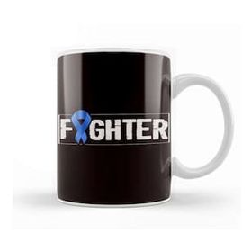 Baskı Dükkanı Child Abuse Prevention Month Fighter Awareness Blue Ribbon Kupa Bardak