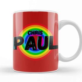 Baskı Dükkanı Chris Paul Basketball Gifts Vintage Retro Rainbow Quotes For Boys And Dad Kupa Bardak