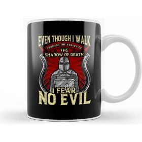 Baskı Dükkanı Christian Templar Knight I Fear No Evil Kupa Bardak