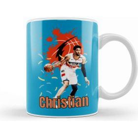 Baskı Dükkanı Christian Wood Christian Wood Vintage Art Legend Basketball Gift Kupa Bardak