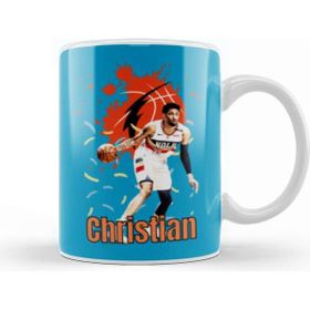 Baskı Dükkanı Christian Wood Vintage Art Legend Basketball Gift Kupa Bardak